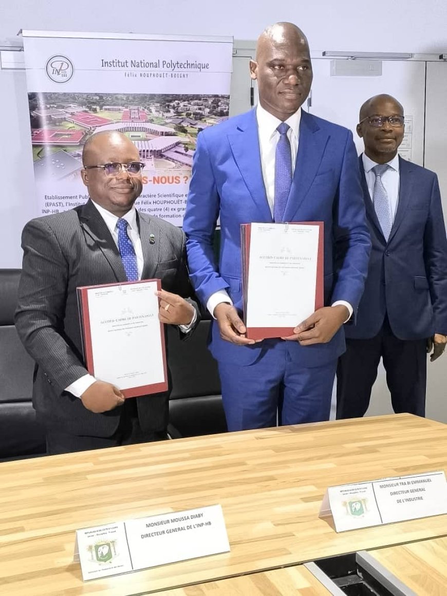 SIGNATURE DE CONVENTION CADRE : INP-HB/MINISTERE DU COMMERCE ET DE L’INDUSTRIE