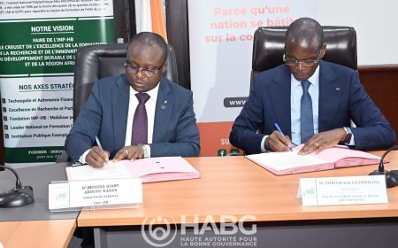 INP-HP/PARTENARIAT : INP-HB ET HABG UNISSENT LEURS FORCES POUR PROMOUVOIR LA BONNE GOUVERNANCE.